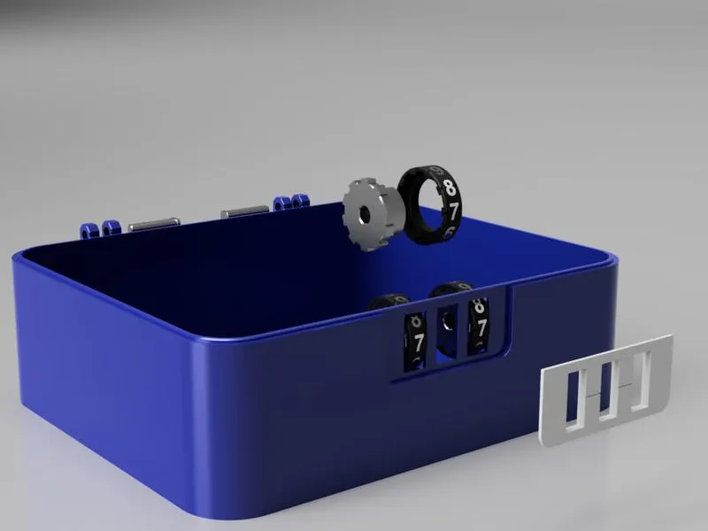 Number combination lock Cash Box 200x165x90 by RG 3DPrint MakerWorld ...