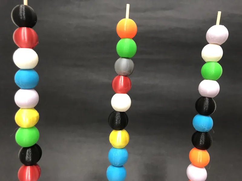 Series of colored balls