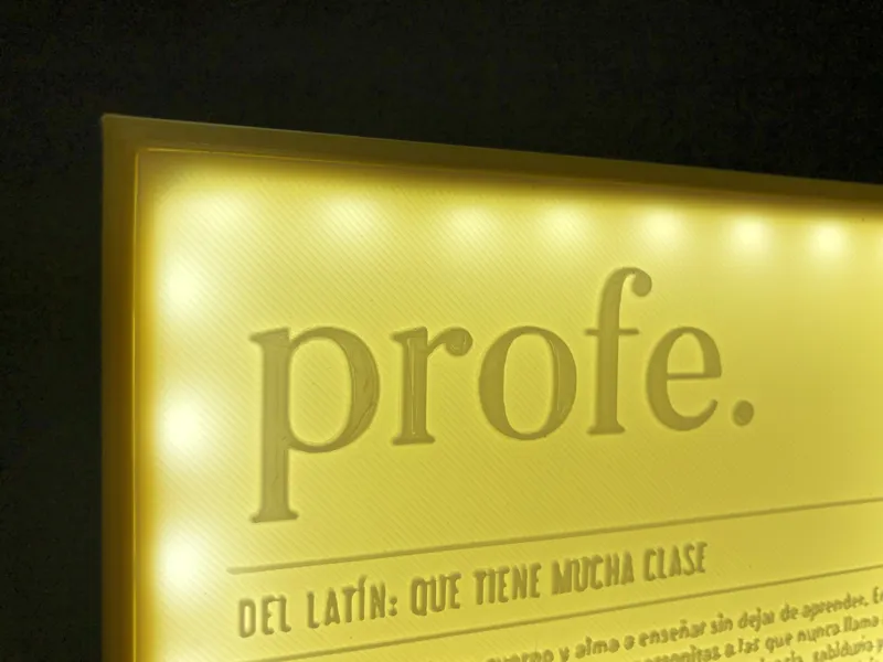 FRAME LITHOPHANE DEFINITION: TEACHER (SP)