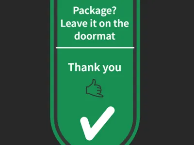 Package door sign