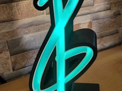 GuestinPiano Logo Neon Light