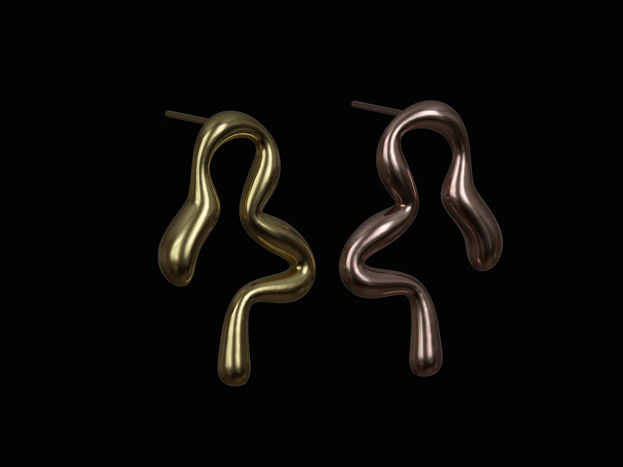 Liquid earrings view 4