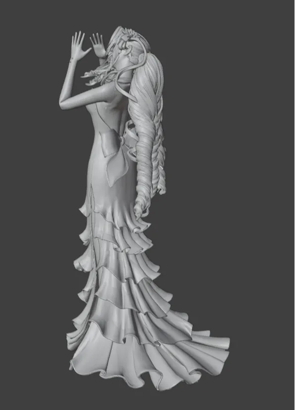 Final Fantasy 7 - Aerith Alone - Posed - Kissing