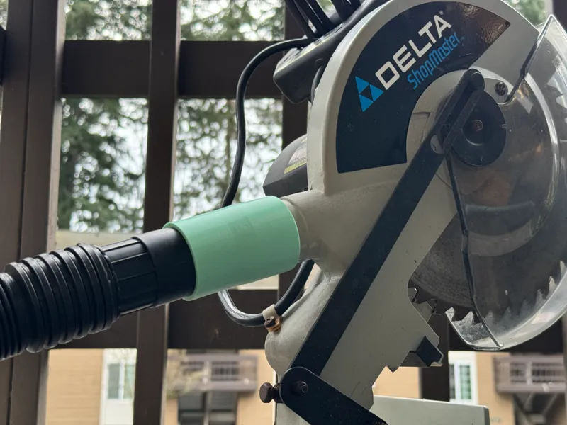 Delta Shopmaster Miter Saw to 1-7/8in hose