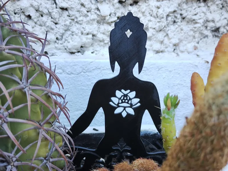Enfeite decorativo yoga para vasos 