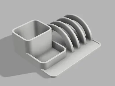 Desktop Organizer for Small Items and Tablets/Laptops
