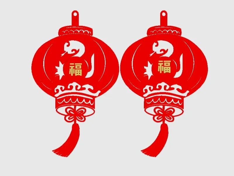 蛇年灯笼装饰挂件