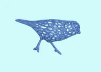 Mésange bleue style voronoï — photo 1