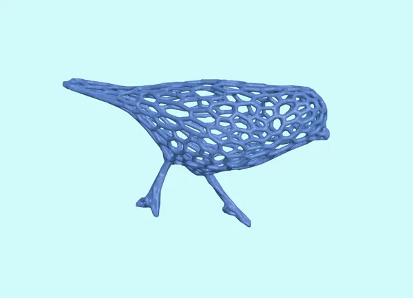 Mésange bleue style voronoï