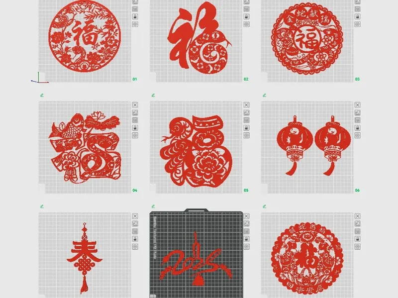 2025蛇年新春窗花挂件装饰合集