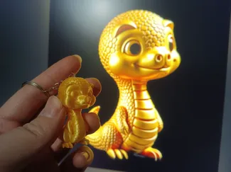 金蛇钥匙扣 十二生肖 蛇年大吉 巳巳如意