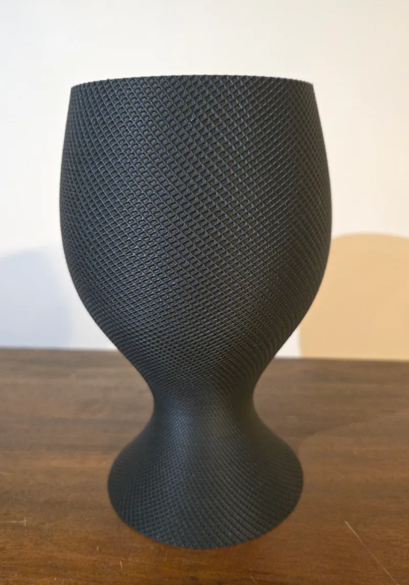 Cross Hatch Pattern Vase