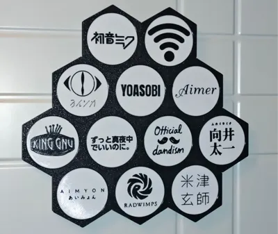 NFC magnetic label (music/Wi-Fi/refrigerator magnet)