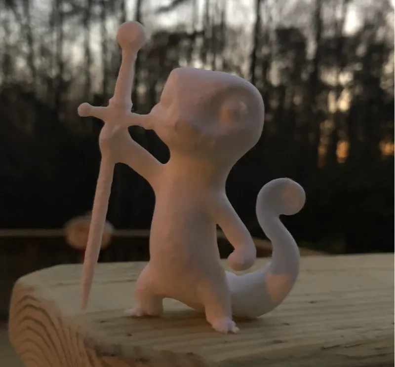 Cute Warrior Lizard