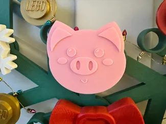 Good Luck Pig Glücksschwein Large Brick Wreath