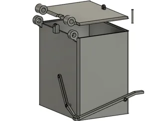 Lever trash can
