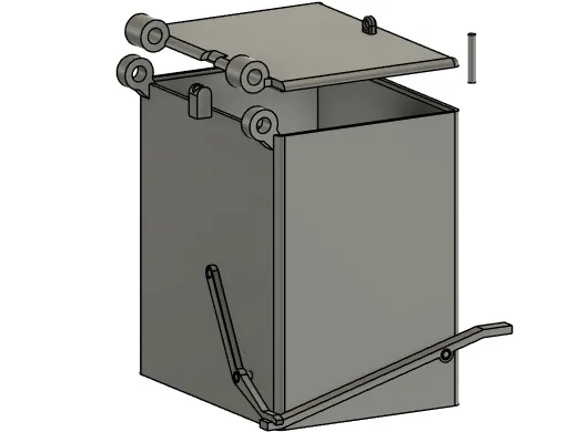 Lever trash can 