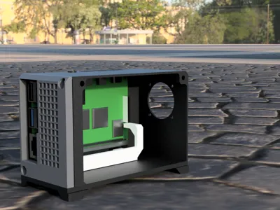 Raspberry Pi 4 Model B Pc Case (with Fan mount)