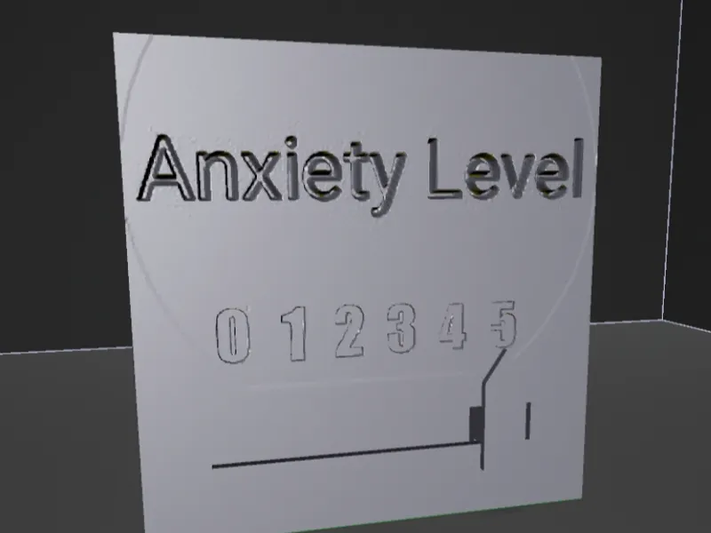 Funny pin adjustable anxiety level