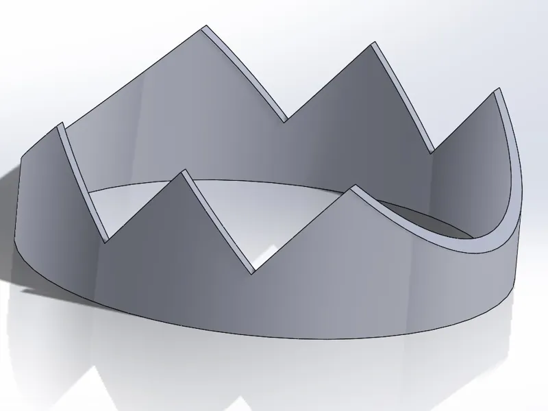 Minimalist Crown for 3D Printing - Modern Design