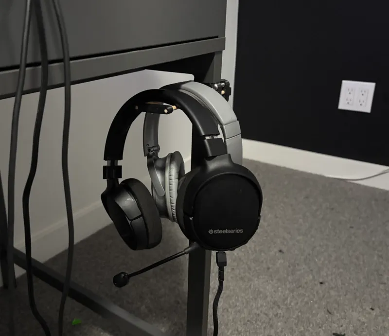 Headphone holder for Ikea Alex desk