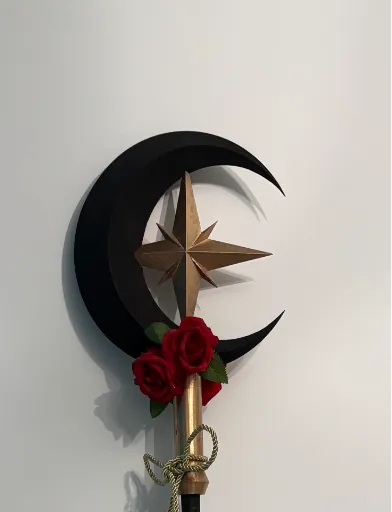 Crescent moon staff