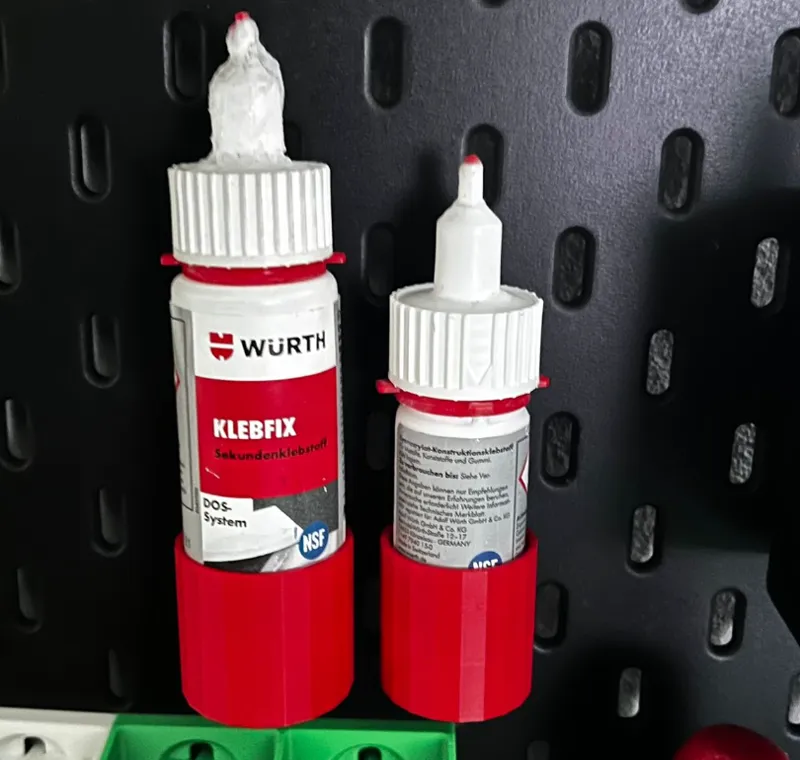 Behälter für Würth Sekundenkleber für Skadis Ikea 