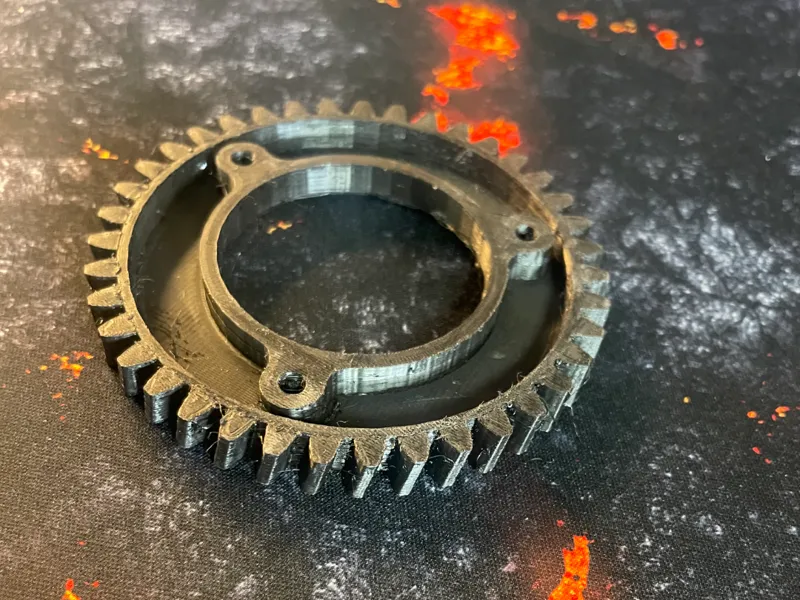 Gear with helical gearing 