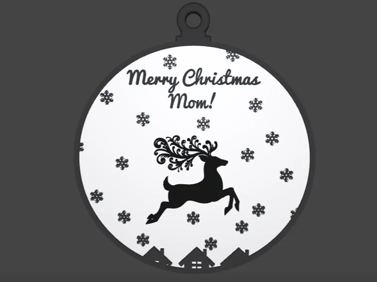 "Merry Christmas Mom" Ornament