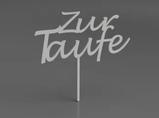 Caketopper Zur Taufe