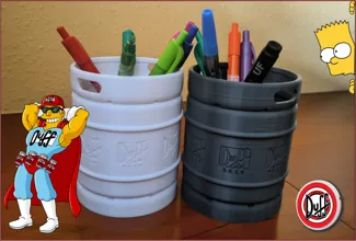 Barrel beer duff pencil holder