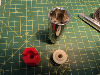 Toilet seat nut adapter using 21mm socket