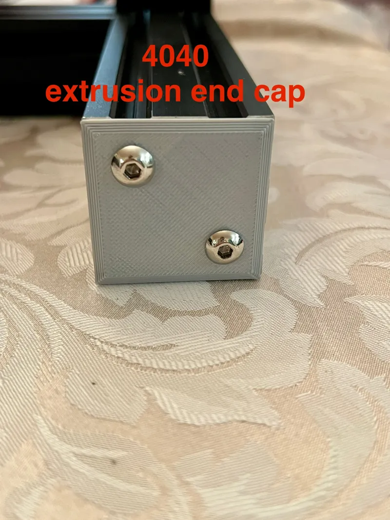 4040 extrusion end cap compatible with the ender 3