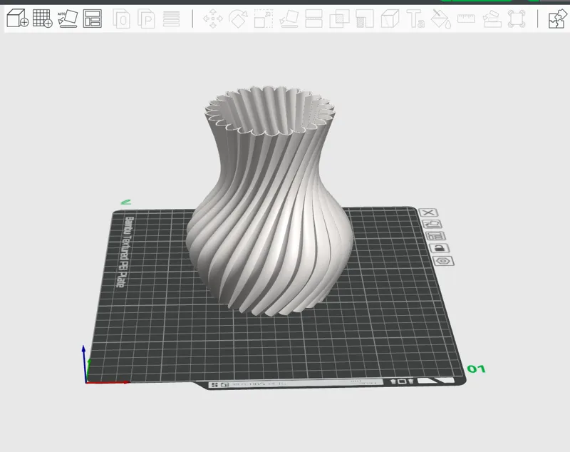 Spiral Fluted Vase
