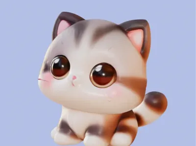 A charming little ornament! A kitten