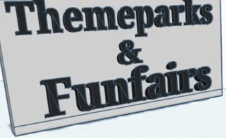 themeparks & funfairs standing sign