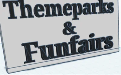 themeparks & funfairs standing sign