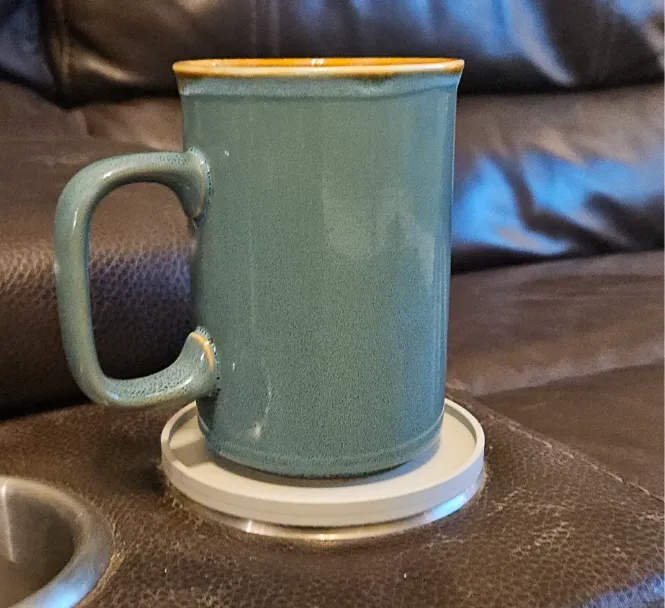 Cup holder insert for couch for large mugs