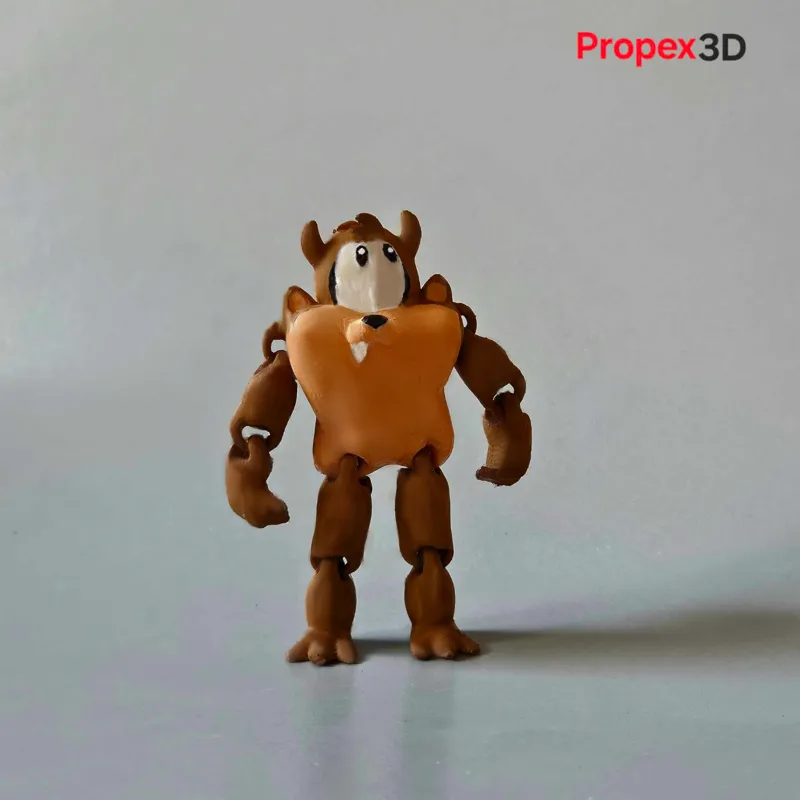 Cute articulated Mini taz flexi toy+Keychain