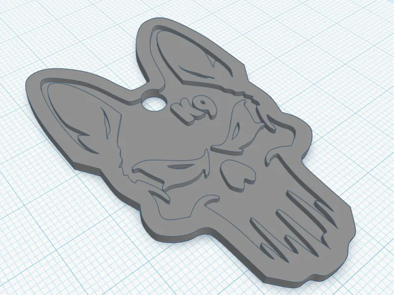 keychain K9 dog