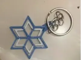 六边形雪花钥匙扣