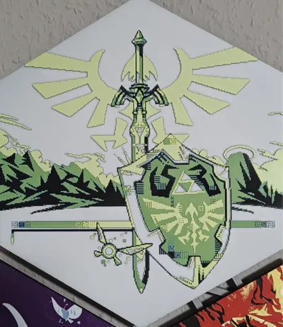 Maghex: The Legend of Zelda - Hyrule sword and shield Pixel Art
