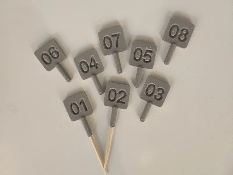 Number Flag - Toothpick