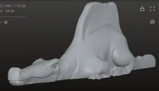 Desk Spinosaurus (updated tail)