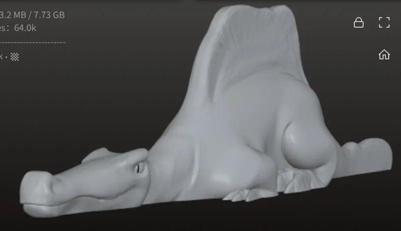 Desk Spinosaurus (updated tail)