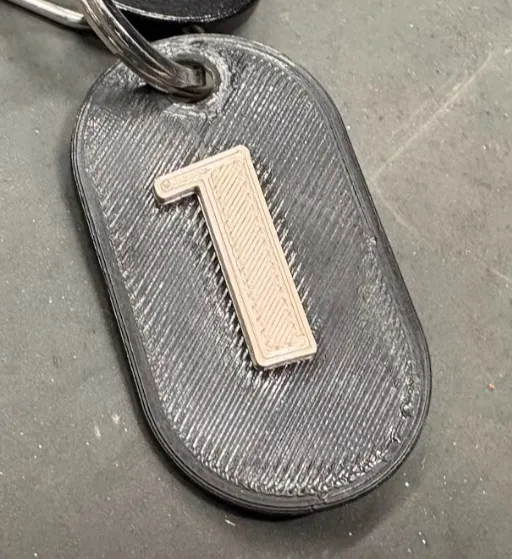 Number Tags for Keyrings (1-10)