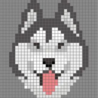 Pixel Siberian Husky Puzzle