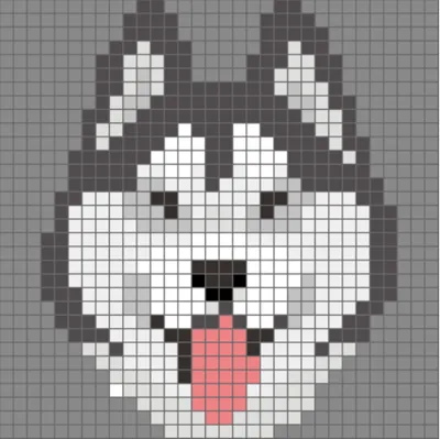 Pixel Siberian Husky Puzzle