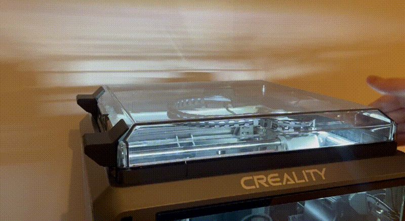 K1/K1C compact lid riser with hinges V2 (Updated)