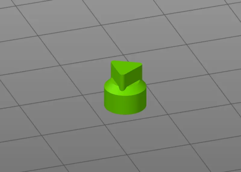 Push button triangle cap